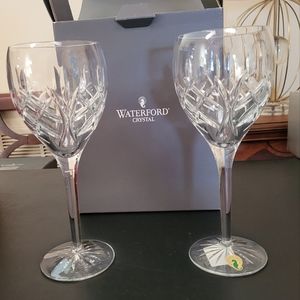Waterford Crystal- 1 pair Special Outsize Wine Glasses